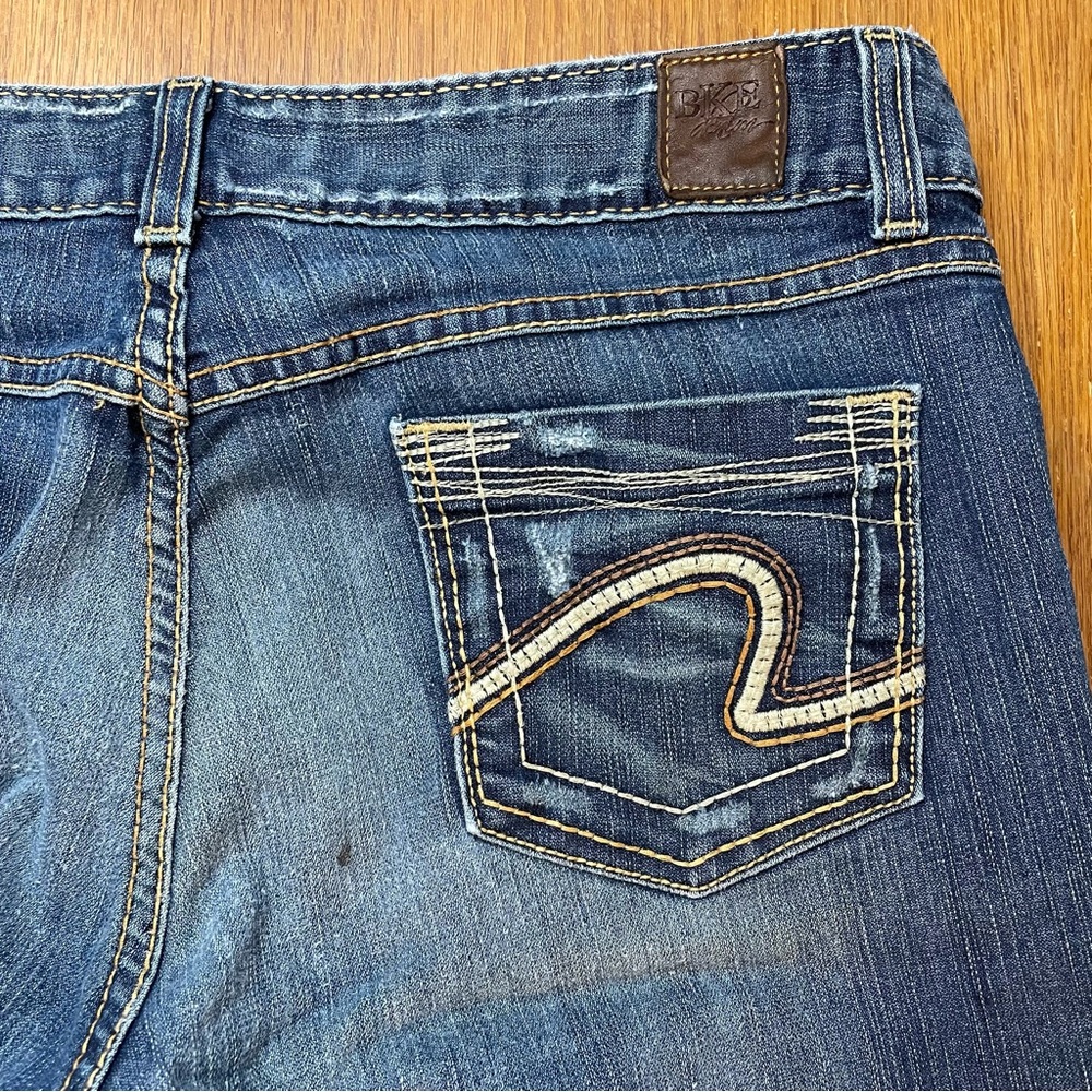 BKE Buckle Denim Jeans Women's 34x30 Culture Boot Cut Whiskering Distressed Y2K
